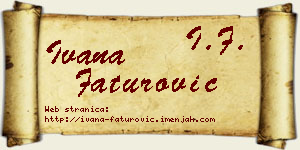 Ivana Faturović vizit kartica